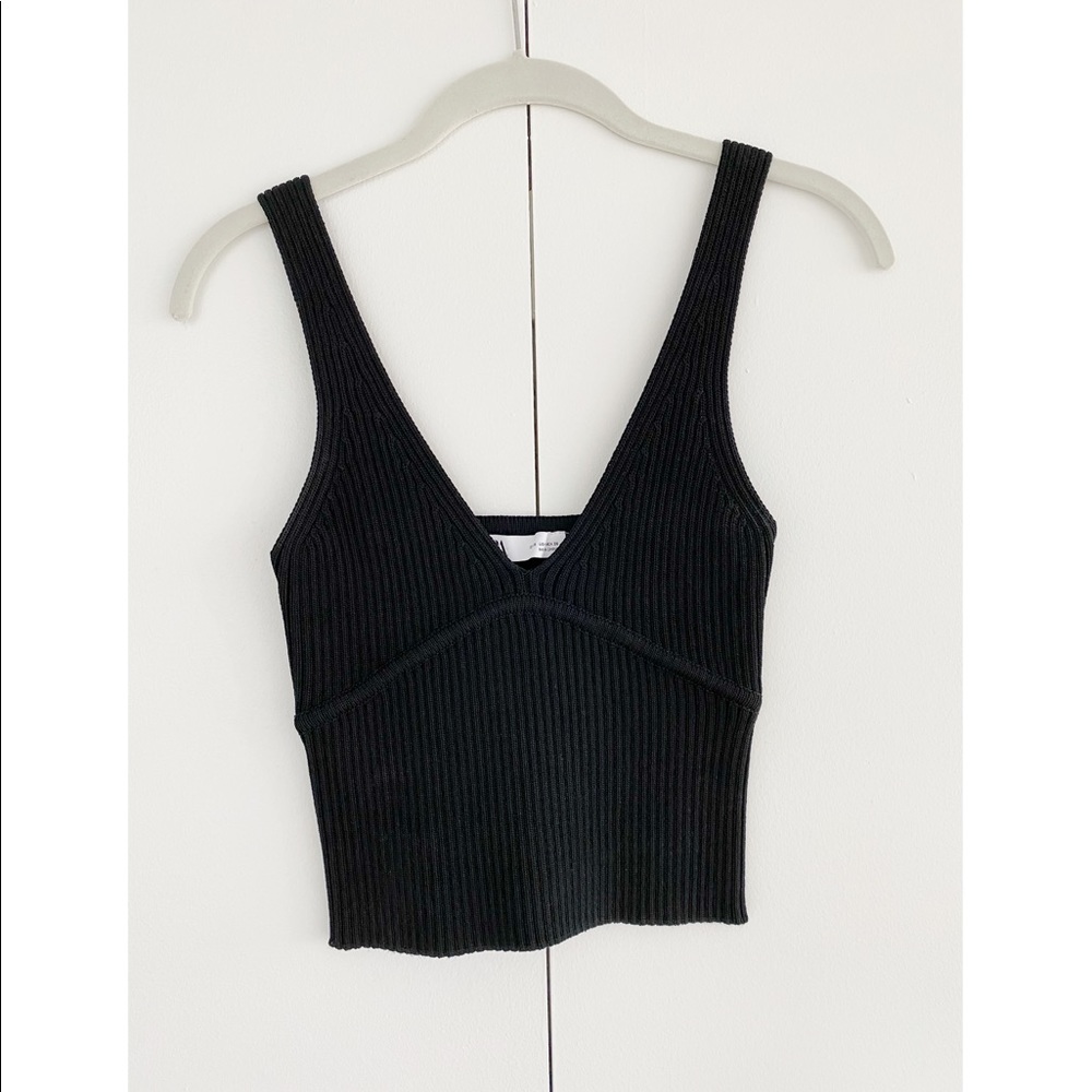 Zara Ribbed Knit Tank Top